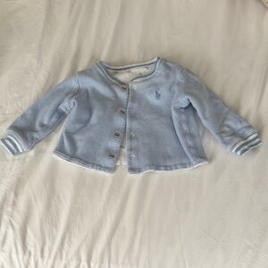Ralph Lauren double sided Baby Cardigan. Can be worn both ways.